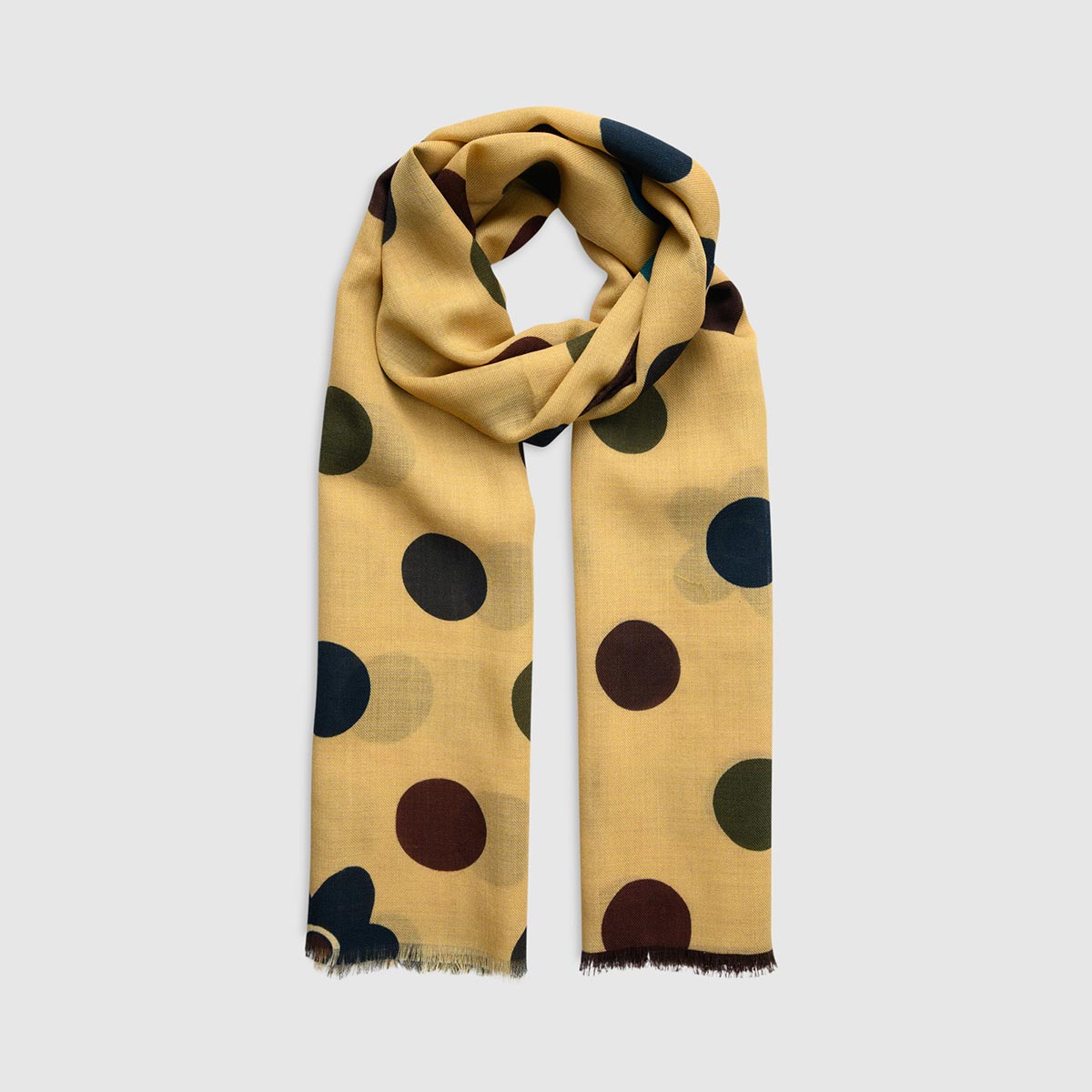 Wool Scarf With Polka Dots