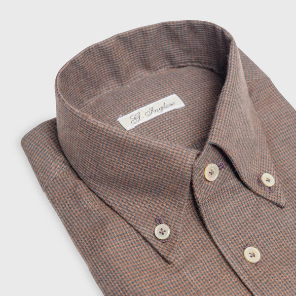 Vichy Check Cotton Shirt Brown/black