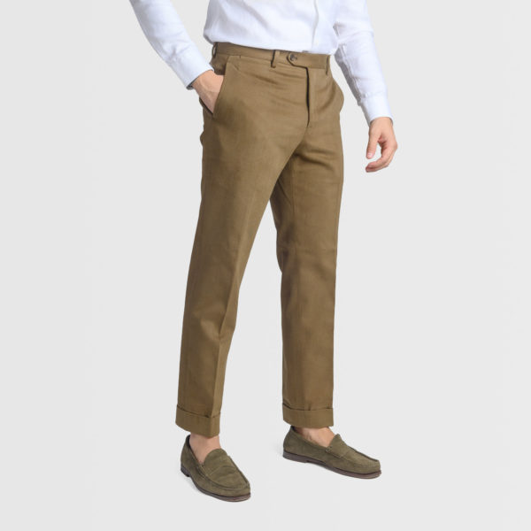 Pantalone Marrone Classico in Cotone Invernale