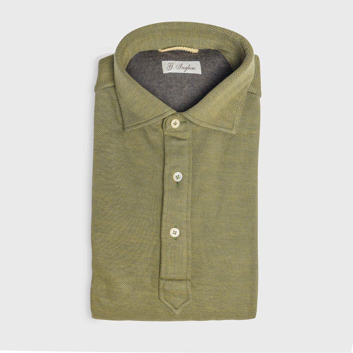 Jfk Green Cotton Piquet And Cashmere Polo Shirt G. Inglese on sale 2022