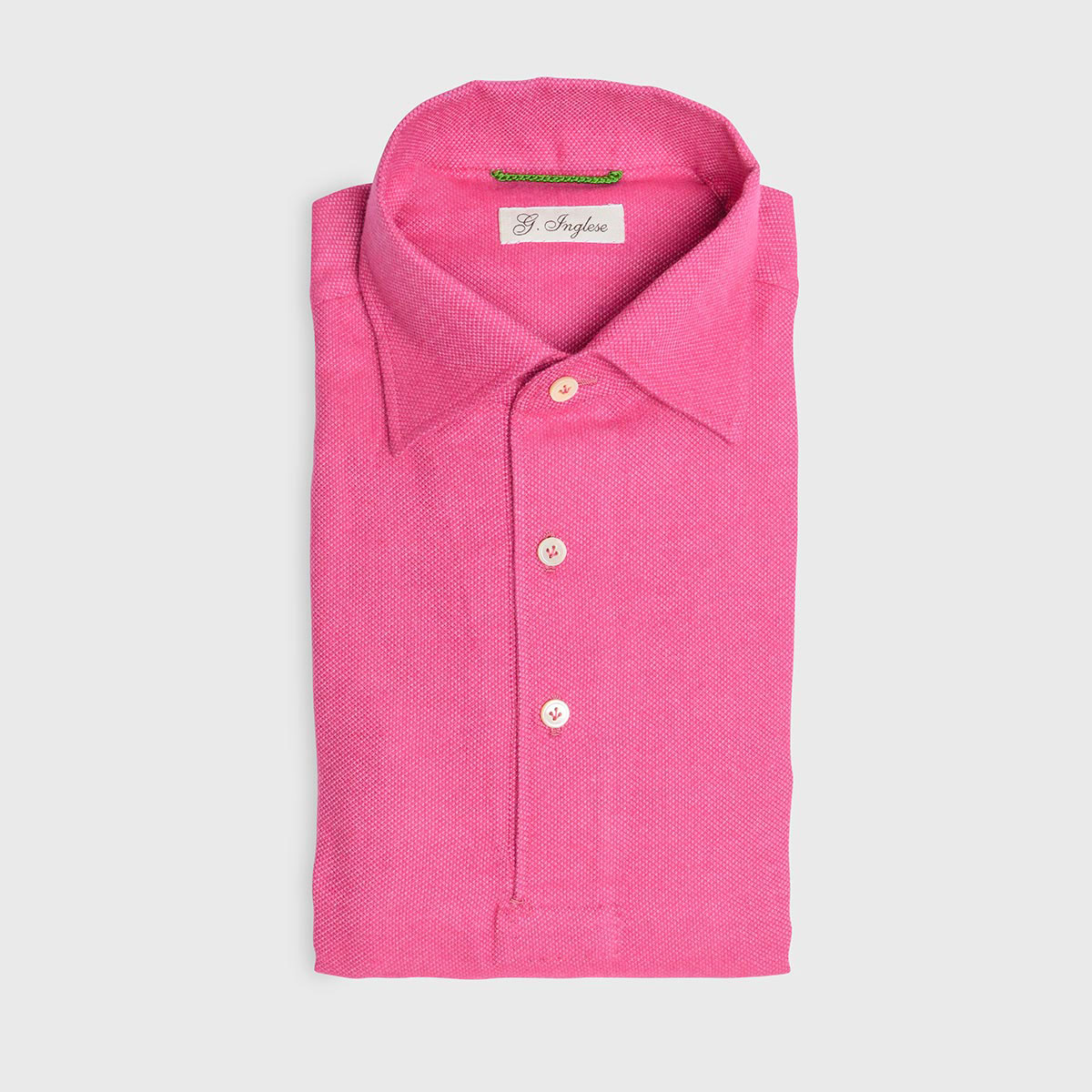 Mastroianni Fucxia Cotton Flannel Polo Shirt G. Inglese on sale 2022