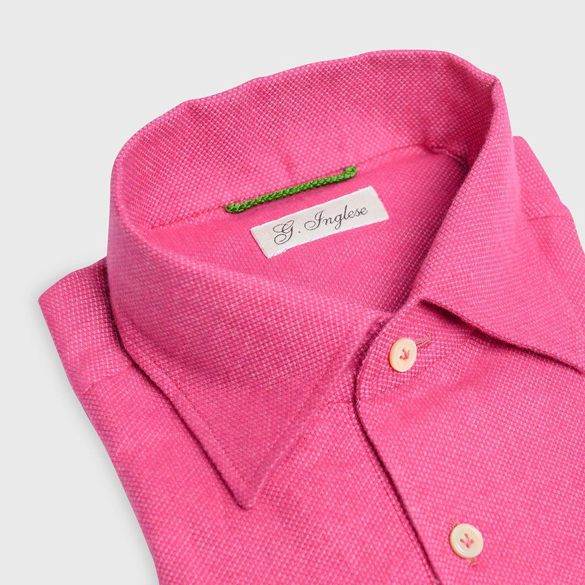 Mastroianni Fucxia Cotton Flannel Polo Shirt G. Inglese on sale 2022 2