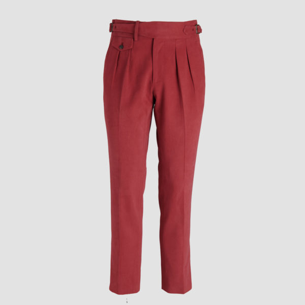 Red Cotton Ghurka Trousers