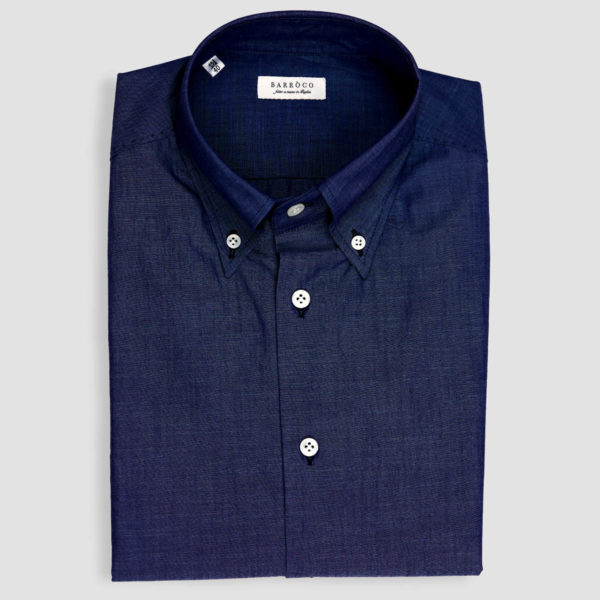 Albini Blue Chambray Cotton Shirt