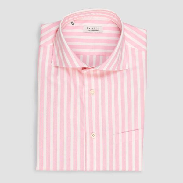 Pink White Stripes Oxford Shirt