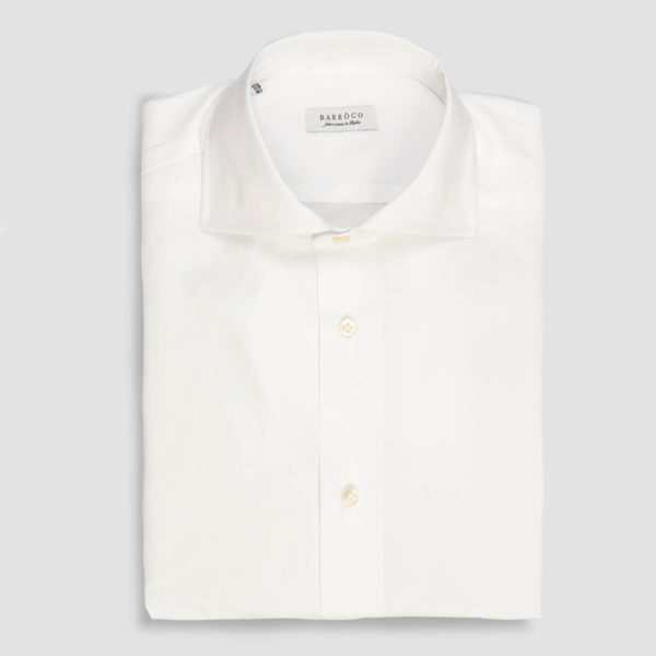 Albini White Popeline Cotton Shirt