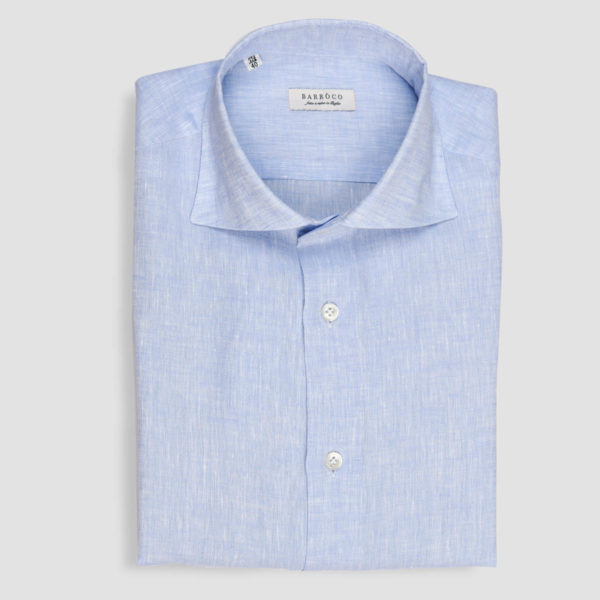 Albini Light Azure Linen Shirt